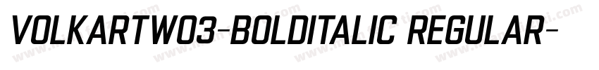 VolkartW03-BoldItalic Regular字体转换